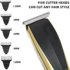 Mens Hair Clippers, Hairdresser Oil Head Electric USB Charging Electric Push Shear 0 Cutter Head Carving Shear Clipper Hair(Silvery)