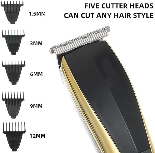 Mens Hair Clippers, Hairdresser Oil Head Electric USB Charging Electric Push Shear 0 Cutter Head Carving Shear Clipper Hair(Silvery)