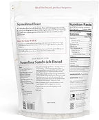 King Arthur Premium Semolina Flour: Coarse Ground, High Protein Durum Wheat Perfect Pasta, Pizza, Bread Making - Kosher, 3 lbs Resealable Bag, USA-Grown Wheat, Versatile Baking Ingredient (Pack of 2)