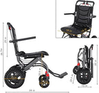 (18" Wide Seat) Lightweight Ergonomic Transport Wheelchair for Seniors and Adults, Portable Foldable Transit Travel Wheelchairs All Terrain
