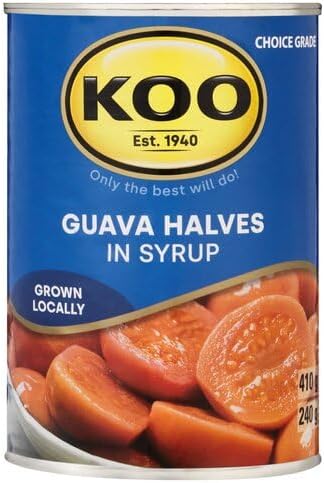 WELKOM USA Famous Spoon And Koo_Canned Guava Halves in Syrup_14.46oz_410g_Pack of 2_Locally South African Grown