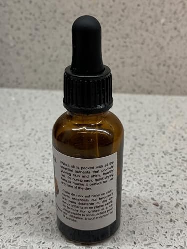 Best Nature's Cosmetics Pure Walnut Oil organic, cold pressed, unrefied– moisturizing, nourishing for radiant skin and strong and soft hairs 1 fl oz / 30 ml