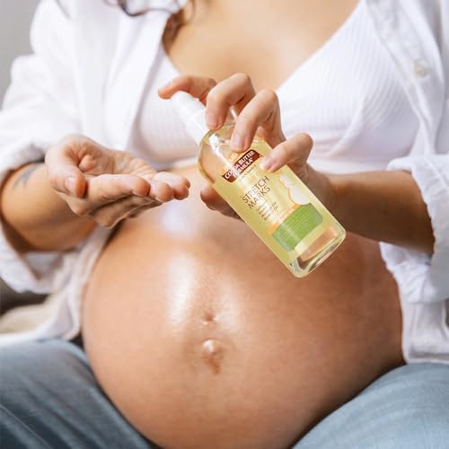 Palmer's Cocoa Butter Formula Massage Oil for Stretch Marks and Pregnancy Skincare, 3.4 Ounces