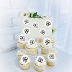 40Pcs Edible Circle Happy 30th Birthday Cupcake Toppers Edible Floral Hello 30 Fabulous Cheers to 30 Cupcake Picks Drink Toppers for Funny Female Floral 30th Birthday Party Decorations
