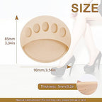 4 Pairs Honeycomb Fabric Forefoot Pads Women High Heels Invisible Socks High Heel Comfort Pads for Relieving Foot Fatigue Comfortable Non-Slip Corrective Toe Socks Pad (2Black 2Beige)