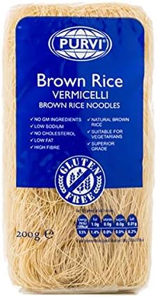 Purvi Brown Rice Vermicelli Noodles (gluten free) - 200g - (pack of 2)