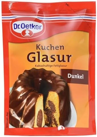 Dr Oetker Dunkel Kuchen Glasur 125g/4.4oz Dark Chocolate Icing