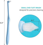 LOVEWEE End-Tuft Tapered Trim Toothbrush, 6 PCS Tufted Interspace Brush Wisdom Gap Toothbrush for Orthodontic Braces Bridges Line and Detail Cleaning