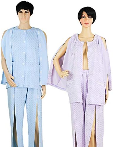 Patient Care Clothing,Hospital/Home Care,Suit for Fracture,Incontinence,Bedridden Patients/Elderly,Men'sset,L
