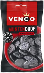 Venco Coins Hard Sweet Black Licorice 4.2 Oz Bag