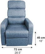 PEPE Mobility Power Lift Recliner Chair with Extended Footrest for Elderly People with Remote Control, Linen Fabric, Blue