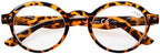 Eyekepper 5-Pack Spring Hinges Round Retro Reading Glasses Inc Sunshine Readers +1.00