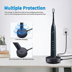 Charging Base Compatible with Oral B iO Series 7/8/9 Electric Toothbrushes, QJH-17 Magnetic Replacement Charger for Braun Oral B iO Charger Base Power Adapter Model 3768 Power Supply Cord (Black)