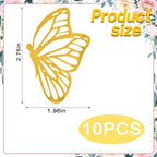 10 Pcs Gold Acrylic Butterflies Cupcake Toppers,Mini Gold Cake Toppers,Suitable For Girl Happy Birthday Cake Decoration Wedding Cake Toppers Party Supplies