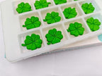 Edible 12pcs Green Shamrock Sugar cake decorations, cupcake toppers, perfect Clover Icing Cookies decro for St. Patrick's Day Birthday Halloween Thanksgiving Christmas party Team Dinner