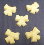12pk Gold Shimmer Super Ribbon Bows Cake Cupcake Sugar Decoration Toppers