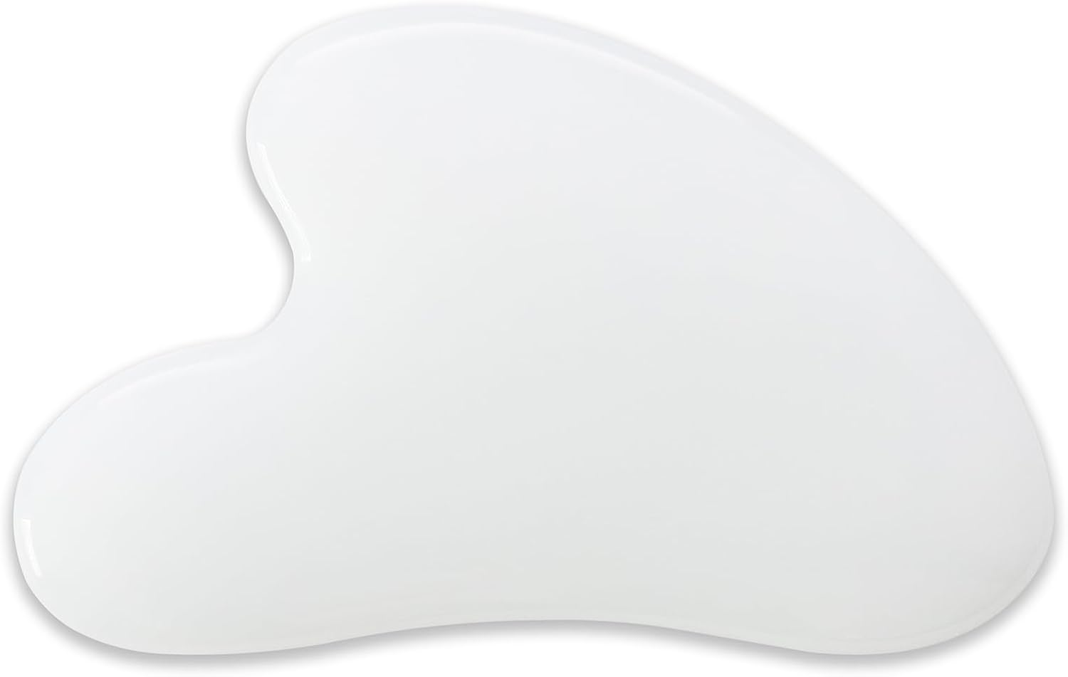 Gua Sha Jade Stone Gua Sha Massage Tool, Guasha Tool for Face and Body Skin Massage. Tools for SPA Acupuncture, Pink Stone for Body Face Neck and Eye, Skin Care Gift for Woman (White)