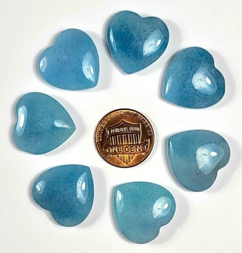 1PC Small 20mm Blue Aquamarine Carved Heart Polished Natural Sparkling Beryl Gemstone Crystal Mineral Specimen - China