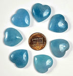 1PC Small 20mm Blue Aquamarine Carved Heart Polished Natural Sparkling Beryl Gemstone Crystal Mineral Specimen - China