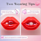 Nipple Clamps Viboators Sensory Toys Woman, Nipple Clips for Adult Women Play Adjustable Pressure Non Piercing Nipple Clips with Chain - (Ring) - TVD683 (Red)