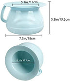 Chamber Pot Bedpan Urinal Bottle Urine Pots Potty Pee Bucket Bedside Urinal with Lids to Prevent Odors, Suitable for Kids, Women and Men (Blue)