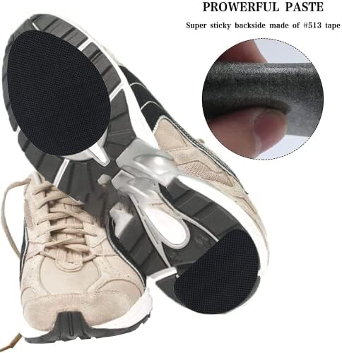 24 Pcs 12 Pairs Non-Slip Shoe Pads, Self-Adhesive Anti-Slip Sole Sticker, Noise Reduction Shoes Cushion Anti-Shedding Resistant Rubber Sole Protector