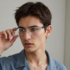 2 Pcs Auto Focus Glasses Self Adjusting, Intelligent Dual Focusing Eyeglasses Smart Zoom Reading Anti-Blue Presbyopia Glass Look Far And Near For Men Women With Case And Glasses Cloth (Yellow+White)