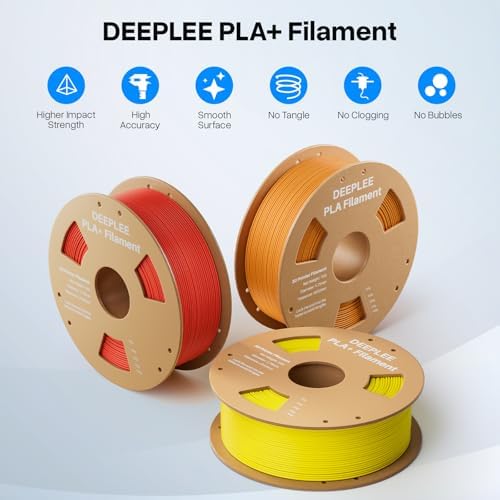 PLA+ 1.75mm 3D Printer Filament, PLA Plus with Dimensional Accuracy +/- 0.02mm, Higher Strength and Toughness, Neatly Wound, No Clogging, Fits for Most FDM 3D Printers, 1KG Sky Blue