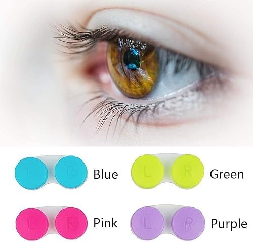 KISEER 36 Pack Colorful Contact Lens Case Box Holder Container Soak Storage Kit