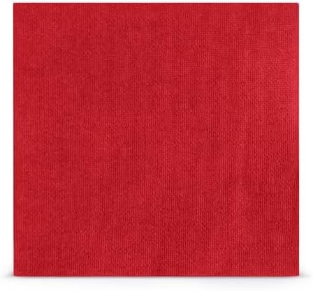 300-Pack Disposable Red Cocktail Napkins, 3-Ply, 5"x5" Beverage Paper Napkins, Decorative Dessert Napkins For Wedding, Kitchen, Bar Or Restaurant
