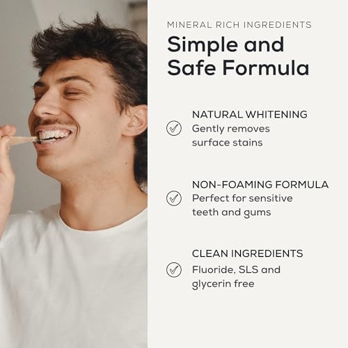Georganics Mineral Toothpaste – Activated Charcoal Non-Foaming Toothpaste – 4.2 oz - Powdered - With Coconut Oil to Support Gum Health