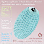 Vibrating Massage Ball for Plantar Fasciitis, Silicone Trigger Point, Myofascial Massage Ball, Deep Tissue Roller for Back, Neck, Foot, Muscle Recovery, Hip & Psoas Release Tool (Blue)
