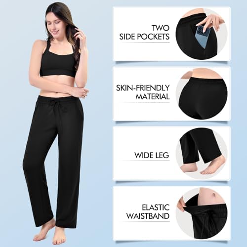 Stanpetix Track Pants Women Loose Straight Leg Women’s Sweatpants with Pockets for Sports Jogging