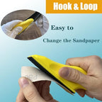 80 PCS Sandpaper, Grit 80 120 180 240 320 400 600 800 Detail Sander Paper, 3.5”x 1 Micro Sandpaper kit Hand Sanding Block with Hook and Loop Sanding Strips for Narrow Spaces Polishing