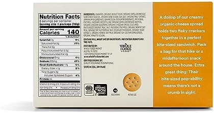 365 by Whole Foods Market, Organic Mini Cheese Sandwich Crackers 8 Count, 1 Ounce