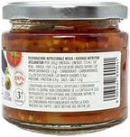 CAMPO D'ORO - Sicilian Eggplant Caponata, Glass, Jar 6.3 oz, Sicilian recipe for antipasto, appetizer, side dish or pasta with Eggplant, Tomato, Onion, Celery, Olives and Capers