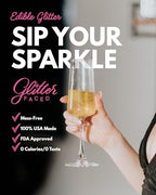 Glitter Faced Shimmer Edible Glitter for Drinks – 0 Calories, No Taste, 30ml Luster Dust for Sparkling Holiday Cocktails, Parties & Events – Made in USA