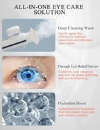 Heated USB Nano Eye Moisturizer & Soother - Portable Drops Steamer for Dry Eye, Rechargeable Electric Mist Sprayer With Warm Compress for Stye Relief, Home & Travel, Off White