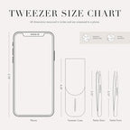 Tweezerman Petite Tweeze Set with Travel Case - Point and Slant Tweezers, Tweezers for Travel (Pink Case)