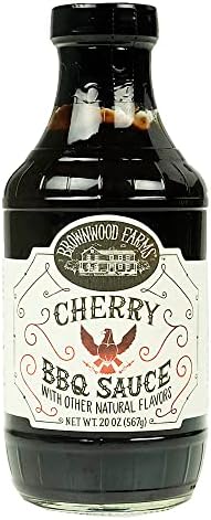 Cherry BBQ Sauce - Brownwood Farms - 20 oz, 2 pack - Sweet & Tangy Flavors - Gluten Free Barbecue Spread for Meats, Veggies & Other Foods