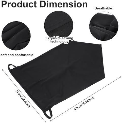 2 Pcs Neck Gaiter with Ear Loops Face Mask Elastic Balaclavas Non Slip Neck Covers Bandana Scarf Mask with Ear Loops Sun Protection Outdoors Cloth Face Masks for Women Men (Black, Green)