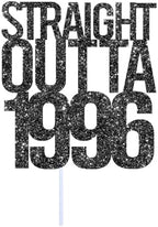 Straight Outta 1996 Cake Topper for 30th Men and Women Birthday Party ，Funny 30 and Fabulous Birthday Decoration，Handmade - Black