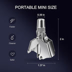 Winsea Stainless Steel Hair Trimmer for Men and Women - Manual Nose and Ear Hair Trimmer, Nose Clippers, 360° Rotating Hair Trimmer, Washable Nose Hair Remover