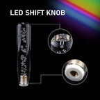 1 PC Car LED Luminous Crystal Gear Shifter, Personalized Bubbles with Colorful Lights Shift Knob, 7.87 in Cool Head, Universal for Cars Trucks (Transparent) NEFGSPD699TY-20CM