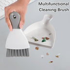 Portable Table Top Cleaning Brush and Dustpan Set,Mini Dustpan and Brush Set,Dining Table Crumb Sweeper with Soft Bristle Multipurpose Desktop