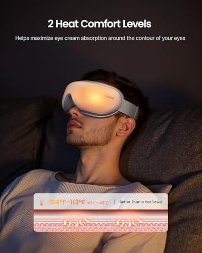 RENPHO Eye Massager with Heat, Mothers Day Birthday Gifts for Women, Her, Men, Him, FSA Eligible HSA Items Lists, Sleep Mask with Remote Compress, Head Massager for Migraine Relief Stye Eye Eyeris 1
