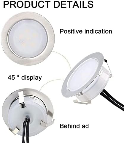 Sits High Temperature Sauna Explosion-Proof Lamps 6Pack LED Decking Lights IP67 Waterproof Plinth Lights Decorative Recessed Deck Light for Sauna Steam Room