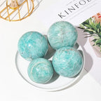 AtkitS Natural Amazonite Crystal Ball Magic Ball Amazonite Magic Divination Energy Home furnishings (Size : 5-6cm)