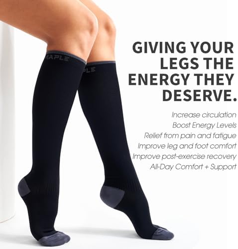 4 Pairs Compression Socks for Women and Men-Circulation Best Support Socks for Running,Athletic,Cycling
