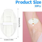 30 Pcs Catheter Stabilization Device, Adhesive Foley Catheter Leg Bag Urinary Anchor Bandage Stabilizer Tube Holder Sticker for Single/Double/G/J Tube, Hook and Loop Adhesive Fixing Device Accessories